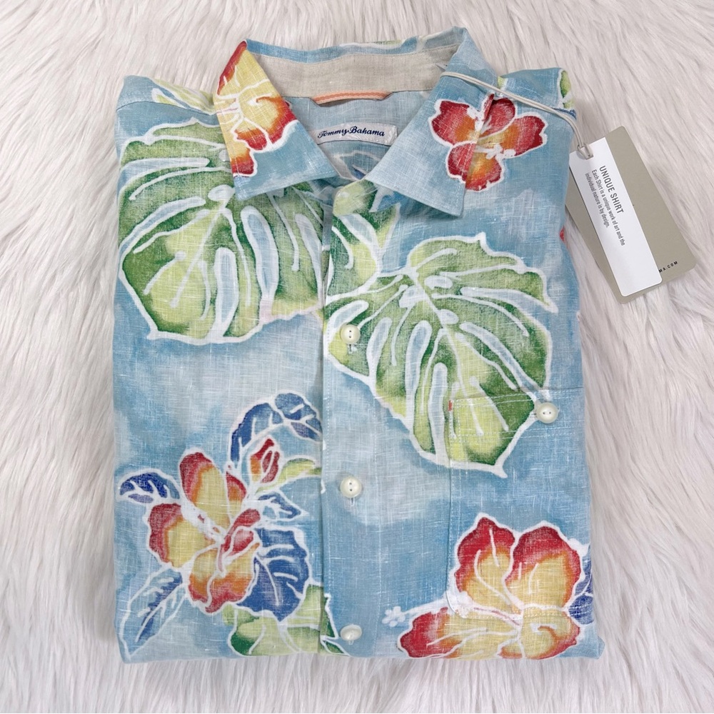 Tommy Bahama long sleeve button down, size large, NWT